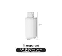 Non-Spill Laundry Liquid Container with Air-Controlled Flow System That Returns Excess Back Into the Bottle After Each Use (1.3L)