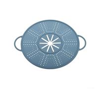 Non Spill Silicone Cover for Cooking Pots, Material, Suitable for Boiling, Steaming, and Warming Food (blue)