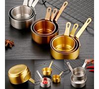Non Stainless Steel Milk Pot, Small Saucepan for Gravy and Sauces, 100ML (Bronze L)