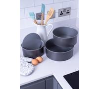 Non-Stick 3 Piece Cake Pan Set Baker & Salt Silver One Size