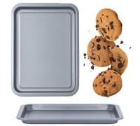 Non-Stick 31cm Large Rectangular Easy Clean Oven Trays Dishwasher Safe (4)