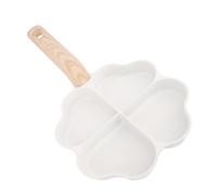 Non-Stick 4-Compartment Egg Frying Pan, Heart-Shaped Breakfast Skillet for Pancakes & Sandwiches, Gas Induction Compatible Easy Clean Mini Omelette Pan with Handle