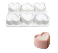 Non-Stick 8 Holes Silicone Mousse Cake Mould, Round Love Square Star Mould, for Jelly Pudding Candle Fondant Chocolate Cupcakes(Style B)