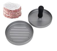 Non-Stick Aluminum Burger Press, Burger Press Machine, Hamburger Patty Maker with 100 Wax Disc Papers, Burger Maker with ABS Handle, for Making Stuffed Pocket Burgers Baking Beef Grill BBQ