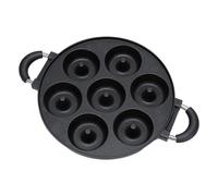 Non-Stick Aluminum Donut Pan, 40x28cm, 7 Holes Cast Metal Baking Maker, Heavy Duty Muffin Tin, Professional Kitchenware for Breakfast, Desserts