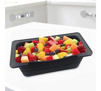 Non-Stick Baking Pan Silicone Barbecue Grill Mat with Oil Drip Tray Grease Collector and Non Stick Surface (Black, One Size)