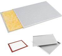 Non-Stick Baking Pan with Silicone Mat - Multi-Purpose Crisper Tray for Baking Bread, Meat, and Desserts - Versatile Oven Dish for Everyday Kitchen Use