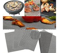 Non-Stick BBQ Grill Mesh Mat - Reusable and Fire Resistant Outdoor Barbecue Sheet