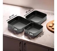 Non Stick Cake Tins Set of 3 Spring form Cake , Pie, Cheese Baking Tin durable