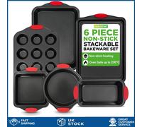 Non Stick Carbon Steel Bakeware Set With Silicone Handles 6 Piece Set