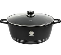 Non Stick Coating Casserole Pot Die Cast Stockpot Aluminium with Tempered Glass Lid (30cm)