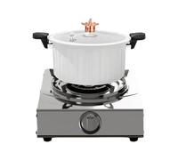 Non-Stick Cooking Pot - Induction-Ready Pressure Cooker Pan with Lid, Durable Handle | Nonstick for Electric Stove, Perfect for Soup Pasta Rice Stock Frying Camping Kitchen