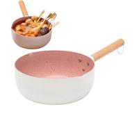 Non Stick Cookware - Induction Kitchen Pan | Healthy Non Stick Cooking Pot | High Performance Coating Pan | Scratch Resistant Durable Skillet Cool Touch Wooden Handle Suitable for Induction
