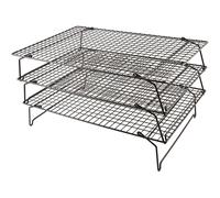 Non-Stick Cooling Rack 3 Tier Baking Bread Cake Cookies Biscuits Thick Wire Rack