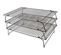 Non-Stick Cooling Rack 3 Tier Baking Bread Cake Cookies Biscuits Thick Wire Rack