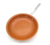 Non-Stick Copper Frying Pan with Ceramic Coating Wok Saucepan Oven Induction Cooking Grill Pan Cookware Frying Pan Skillet (Color : 10inch)