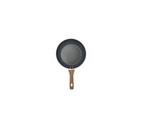 AEX Non-Stick Copper Frying Pan with Wooden Handles | Suitable for Induction, Electric and Gas Hobs | Stone Frying Pan | Anti-Scratch Pans (20 Cm Without Lid)