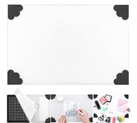 Non-Stick Craft Mat for Card Making Stamping Ink Blending 15.75x10.24in Heat Resistant Media Surface Mat Use for Glass Media Mat Stamping Platform with Weighted Reinforced Corners Reinforced Corners