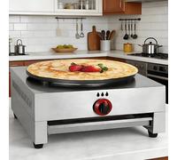 Non-Stick Crepe Griddle with Adjustable Firepower, Commercial Pancake Maker for Home Kitchen, Even Heating Gas Crepe Machine