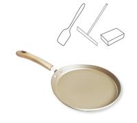 Non-Stick Crepe Pan with Utensils - Champagne Gold 8 Inch