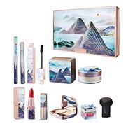 Non-Stick Cup Non-Fading Long-Lasting Cosmetic Ten Piece Chinese Set Beginner Cosmetics Full Set Gift Box Lipstick Air Cushion Setting Powder Eye Shadow Mascara Eyeliner Daily Function