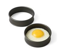 Non-Stick Egg Ring Set for Perfect Round Eggs - 2-Pack Metal Egg Mold for Frying Eggs, Pancakes, Breakfast Sandwiches & Omelets - Easy Release, Dishwasher Safe, Heat Resistant Cooking Rings