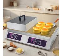 Non-Stick Electric Souffle Maker, Double Head Design, Precise Temperature Control, Durable Stainless Steel, Ideal for Home & Commercial Baking