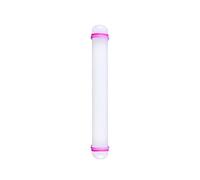 Non Stick Fondant Rolling Pin with Guide Rings,White 9 Inch | Plastic fondant roller,rubber rings,nonstick surface,includes two pairs color-coded guide rings,for baking