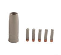 Non-Stick for MIG Welding Tips 6PCS with Five Aperture Options and Nozzle for 15AK Torch Red Copper Core for Low Resistance (0.6mm)