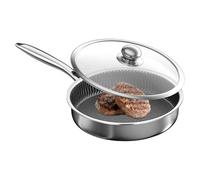 Non Stick Frying Pans - Nonstick Fry Pans Pots Cookware,Stainless Steel Pots with Lid, Cooking Tools for Induction Stove Kitchen Apartment Restaurant BBQ Camping