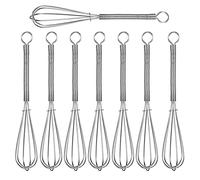 Non-Stick Manual Kitchen Whisk Professional Stainless Steel Balloon Whisk Mixing Whisk Whisk for Beating for Mixing Bake Whip Whisk Beat Set of 8 Pieces