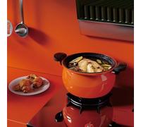 Non-Stick Micro-Pressure Soup Pot for Stews Beans Grains - 3. 5l Household Cooking Pot Having Secure Locking Lid Easy-Clean Surface Green/Orange (UK Standard)(Orange 8L)