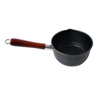 Non Stick Milk Pan - with Wooden Handle, Multi Purpose Kitchen Cookware Tea Coffee Saucepan Pot Cooking Preparation, Durable Kitchenware (16Cm)