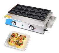 Non-Stick Multi-Grill Egg Bite Maker for Fluffy Omelettes, Breakfast Bites, and Sandwiches, 18 Holes