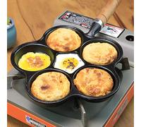 Non-Stick Omelette Pan, Divided Grill Frying Pot for Perfect Eggs, All-in-One Design Compatible with All Heat Sources, Ideal for Breakfast Cooking