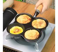 Non-Stick Omelette Pan, Divided Grill Frying Pot for Perfect Eggs, All-in-One Design Compatible with All Heat Sources, Ideal for Breakfast Cooking