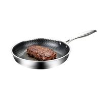 Non-stick Pan - Round Stainless Steel Cookware, Pot with Durable Design Hob, Kitchen, Home Kitchen Apartment on the Farm, Camping Steak Fish Meat Prep