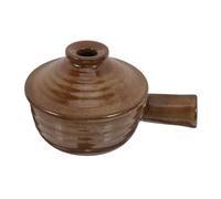 Non Stick Pottery Casserole With Handle And Lid High Temperature Resistant Stewpan For Soup Rice Braised Dishes Smooth Surface Easy To Clean Kitchen Cookware