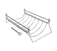 Non-Stick Rib Rack - Stainless Steel Cooking Rack | Foldable Rotisserie Rotisserie Anti-Rust Smoker Accessory for BBQ Ribs Wings Beef
