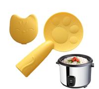 Non-Stick Rice Paddle - Cat Shape Standing Rices Scooper, Thickened Handle Dining Table Spoon, Cartoon Kitchen Utensil, Heat Resistant | Cute Rice Paddle for Rices Cookers Kitchen Dining Table Use