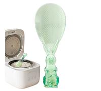 Non-Stick Rice Spoon Paddle - Clear Bunny Shape Scooper Standing Flat | Kitchen Tool for Cooking, Baking, Stirring Rice, Salad Portion, Picking Soup, Use a