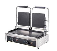 Non-Stick Sandwich Press Grill, Electric Maker with Adjustable Temperature for Camping, Cooking Sandwiches and Steak