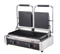 Non-Stick Sandwich Press Grill, Electric Maker with Adjustable Temperature for Camping, Cooking Sandwiches and Steak