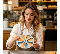 Non-stick Silicone Baking Pan, 8 Cavity Triangular Cake and Pizza Sliced Mold 11.02×1.46 Inch Dessert Silicone for Mousse, Cornbread, Pudding, Utensils Kitchen Resist