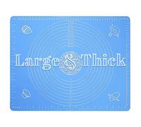 Non-Stick Silicone Baking Pastry Mat - 19.7''x15.8'' - Non-Slip Silicone Fondant Mat - Dough Rolling Mat with Measurement BPA Free (Large)