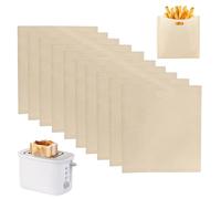 Non-Stick Toaster Bags, 10PCS Reusable Toaster Bag, 19×17cm