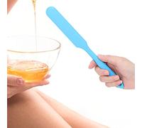 Non Stick Wax Spatulas, Silicone Waxing Applicator, Reusable Hair Removal Waxing Applicator Scraper Reusable Scraper Hard Wax Sticks for Home Salon Wax Warmer (Blue)