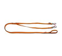 Non-Stop Dogwear Bungee Leash Double 1.95-2.8M Orange/Black For 2 Dogs