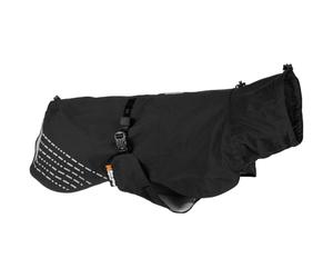 Non-stop dogwear Fjord raincoat, Waterproof Dog Rain Jacket, Adjustable and Breathable with Reflective, Leash Openings and Leg Straps, Black for Medium Dogs, size 55