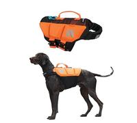 Non-Stop Dogwear Protector Life Jacket for Dogs, Black/Orange, Size 7